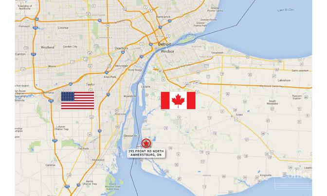 Map Of Amherstburg Ontario Land For Sale — 395 Front Road North, Amherstburg, Ontario, Canada | Canada  | Colliers