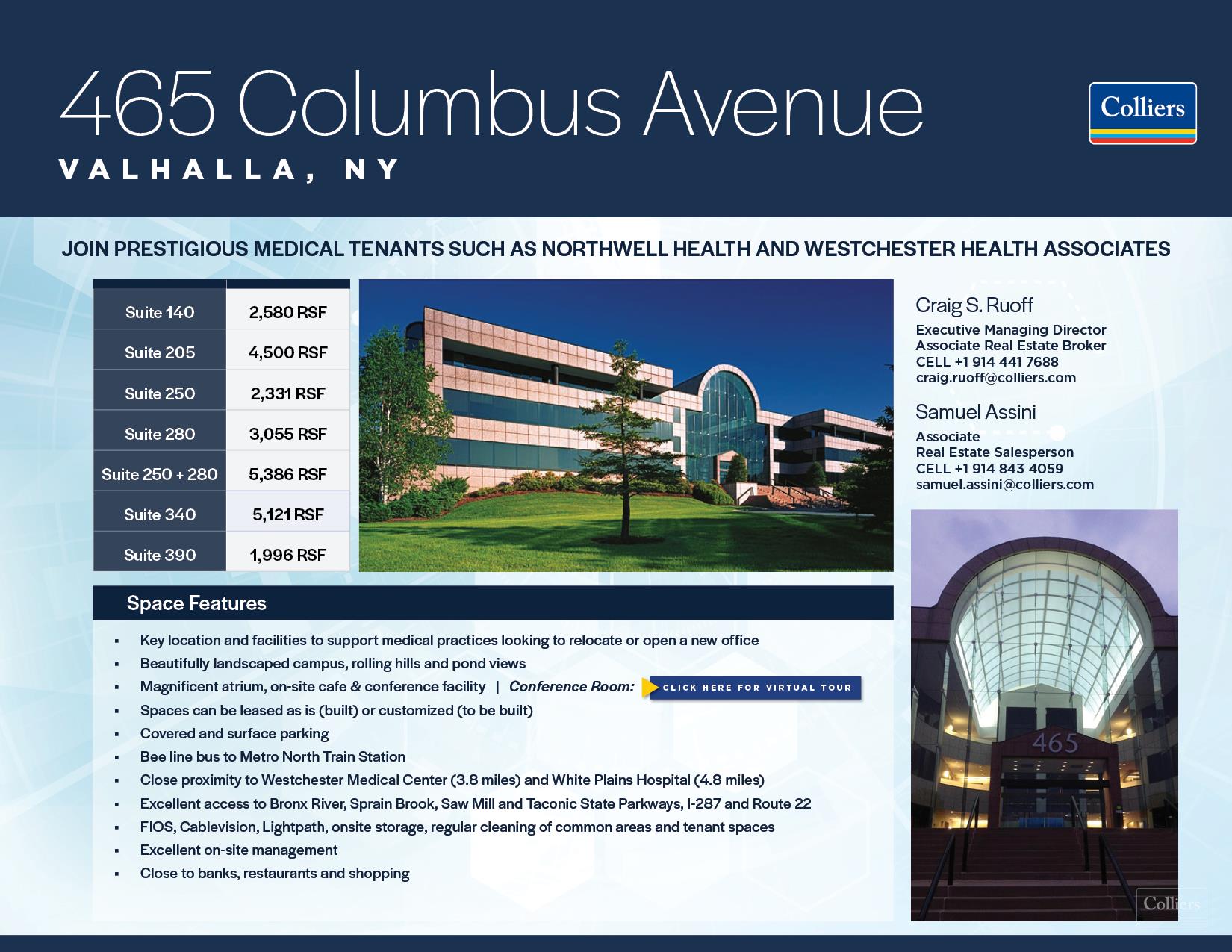 Healthcare For Lease — 465 Columbus Avenue Valhalla, NY 10595 | United  States | Colliers