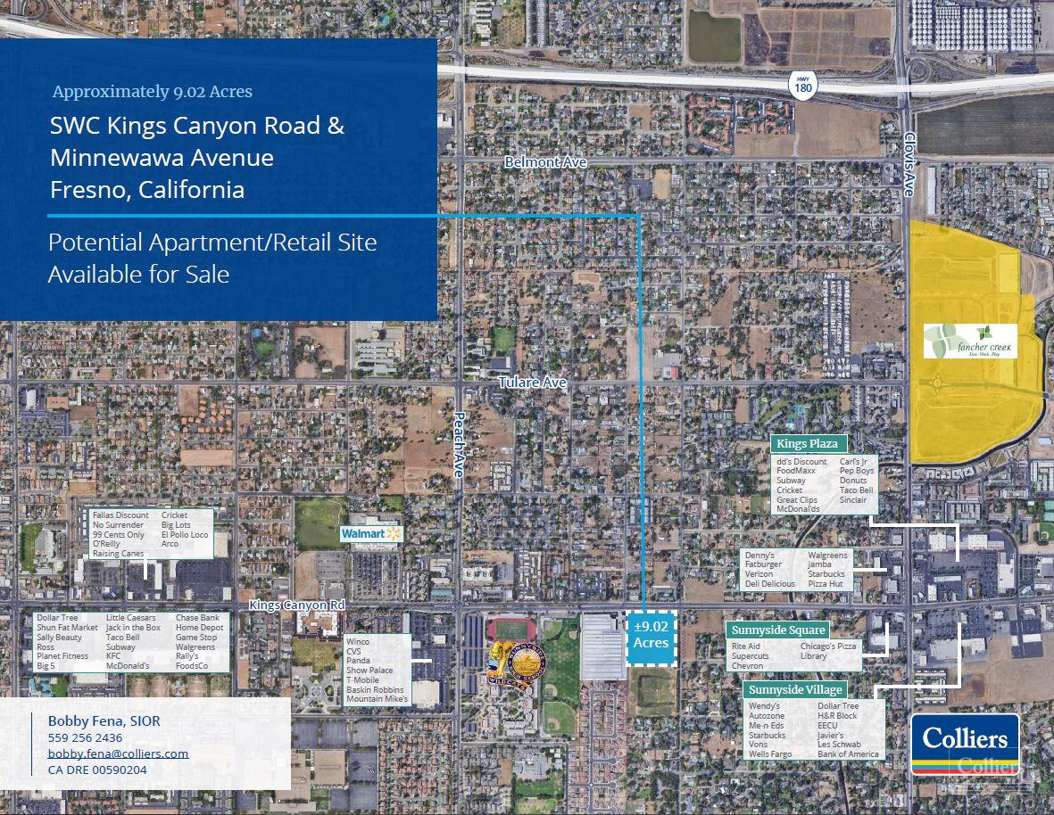 Land For sale — SWC Kings Canyon Rd. & Minnewawa Ave. Fresno, CA | United  States | Colliers