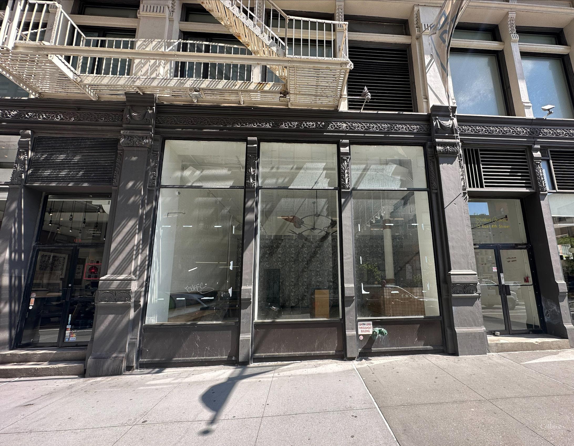 Commercial Specialty For Lease 15 E 4th St New York NY