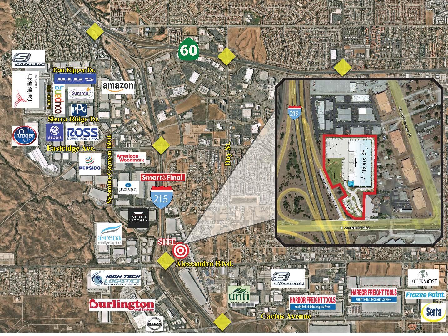 Industrial For Lease 2610 E Alessandro Blvd Moreno Valley CA