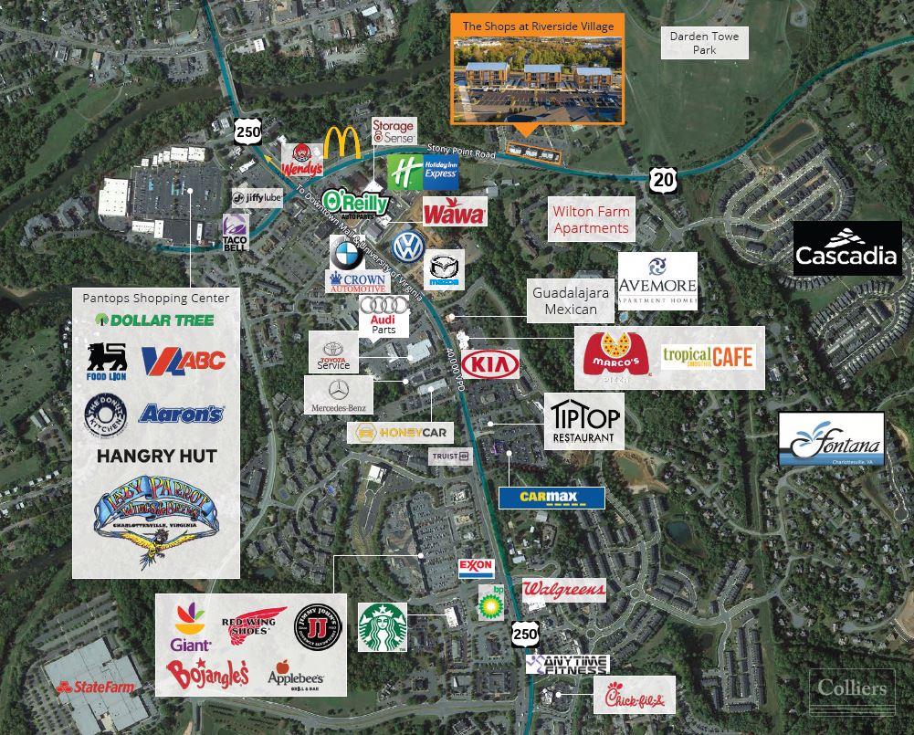Retail For Lease — 610-620 Riverside Shops Way, Charlottesville, VA 22911,  USA, United States